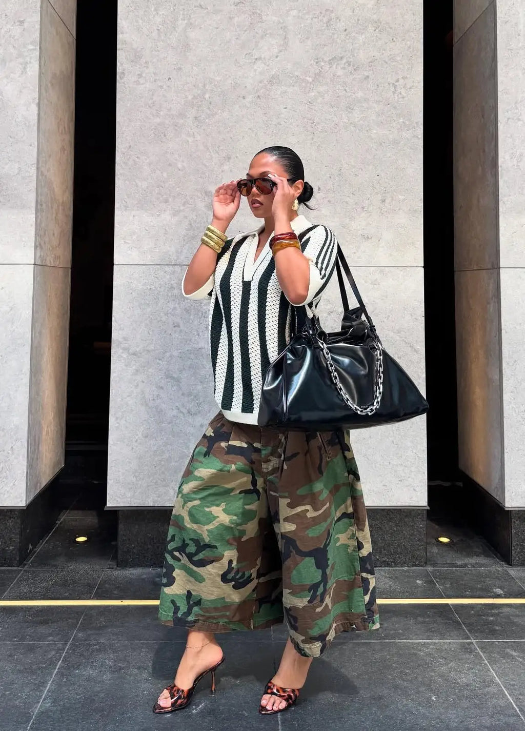Women's Camouflage Wide Leg Pants Loose Casual High Waist Trousers Vintage Pockets Cropped Pants 2025 Streetwear Harajuku Capris