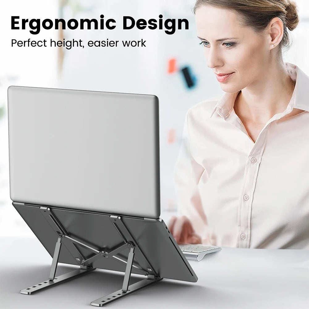 Universal Portable Laptop Stands Foldable Notebook Holder Adjustable Notebook Computer Bracket Lifting Cooling Holder Non-slip