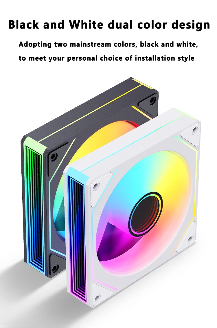 ICE Whale Prism 7 PRO ARGB PC Case Fan 120mm Infinity Mirror Design Motherboard Lighting Sync 4PIN PWM CPU Cooler Fan Ventilador
