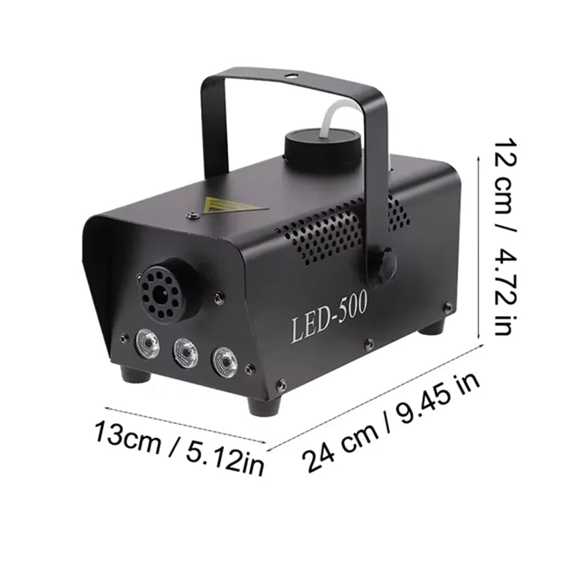 500W Remote Control Fog Machine & LED RGB 3in1 Effect Light Stage Show Led Smoke Machine Disco KTV DJ Party Club Bar Event Show