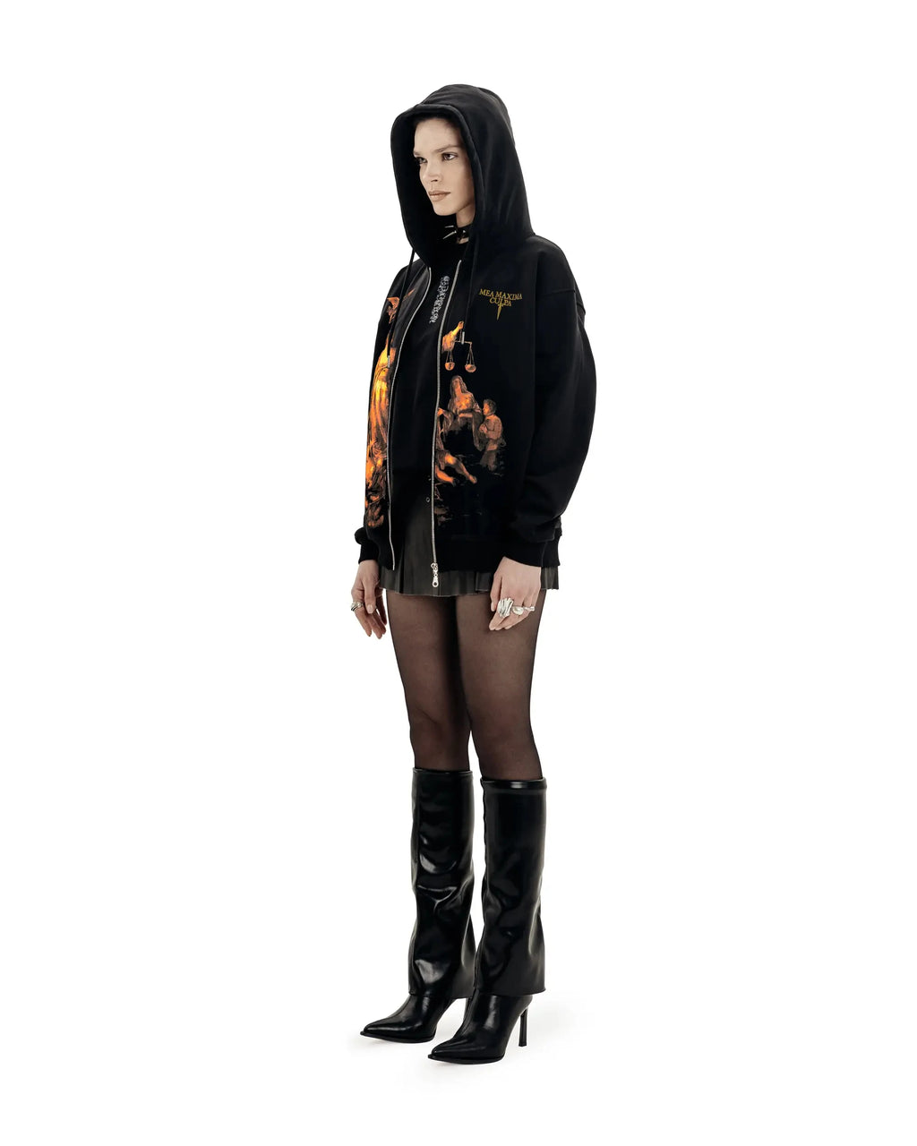 Y2K Retro Hoodie Men Printed justice Print Pullover Sweatshirt Harajuku Hip Hop Streetwear Oversized Jacket Unisex Zipper Hoodie