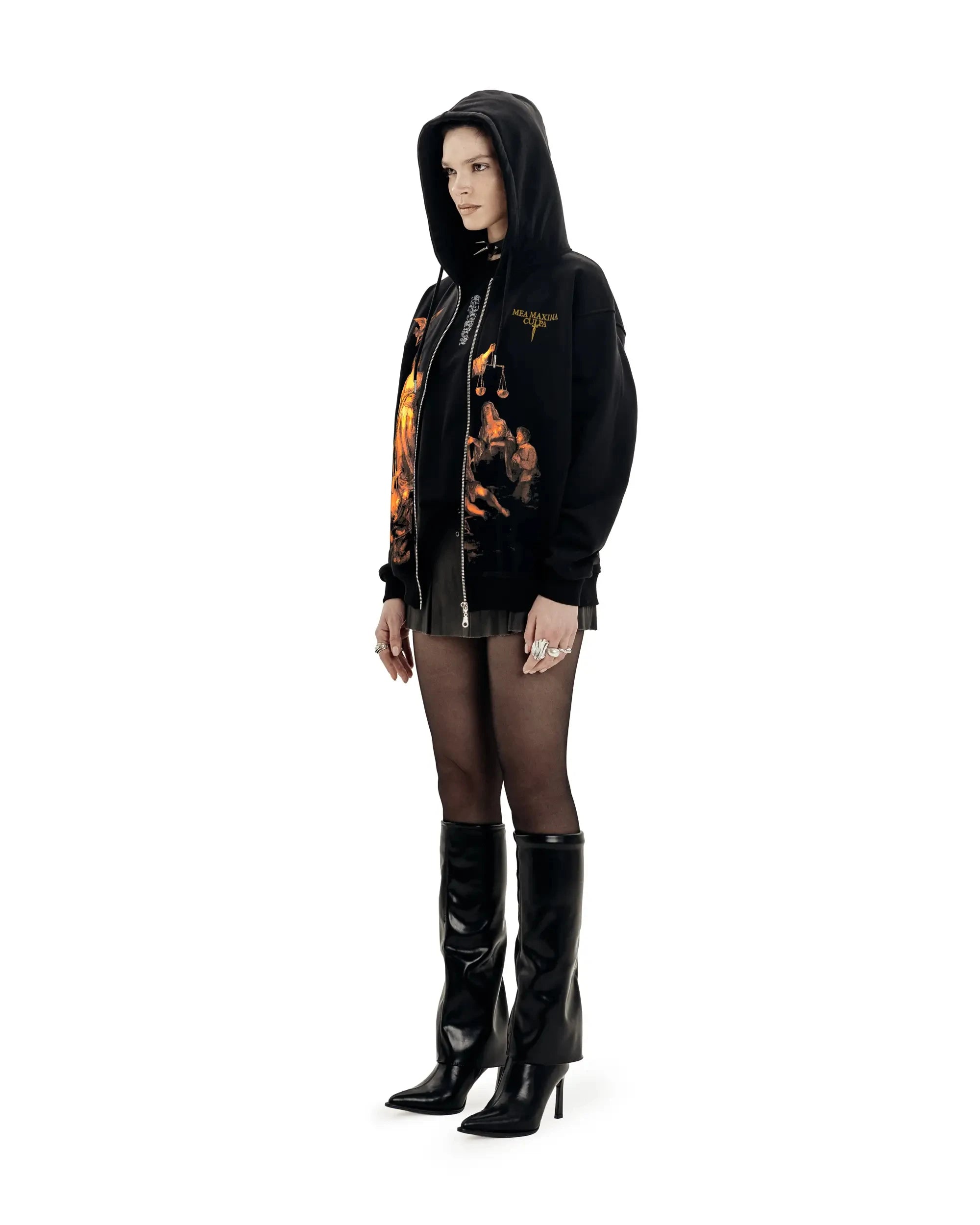 Y2K Retro Hoodie Men Printed justice Print Pullover Sweatshirt Harajuku Hip Hop Streetwear Oversized Jacket Unisex Zipper Hoodie