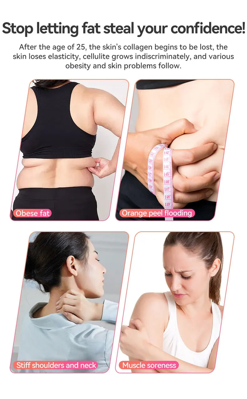 Multifunctional Beauty Shaping Massager ， 4-Color LED Light, Skin Tightening, EMS Microcurren Fat Burning Massage， for Face&Body