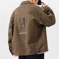 Men's Denim Jacket Vintage Brown Male Jean Coats Cargo Designer Washed Clothing Winter 2025 Korean Style Elatic Original Cowboy