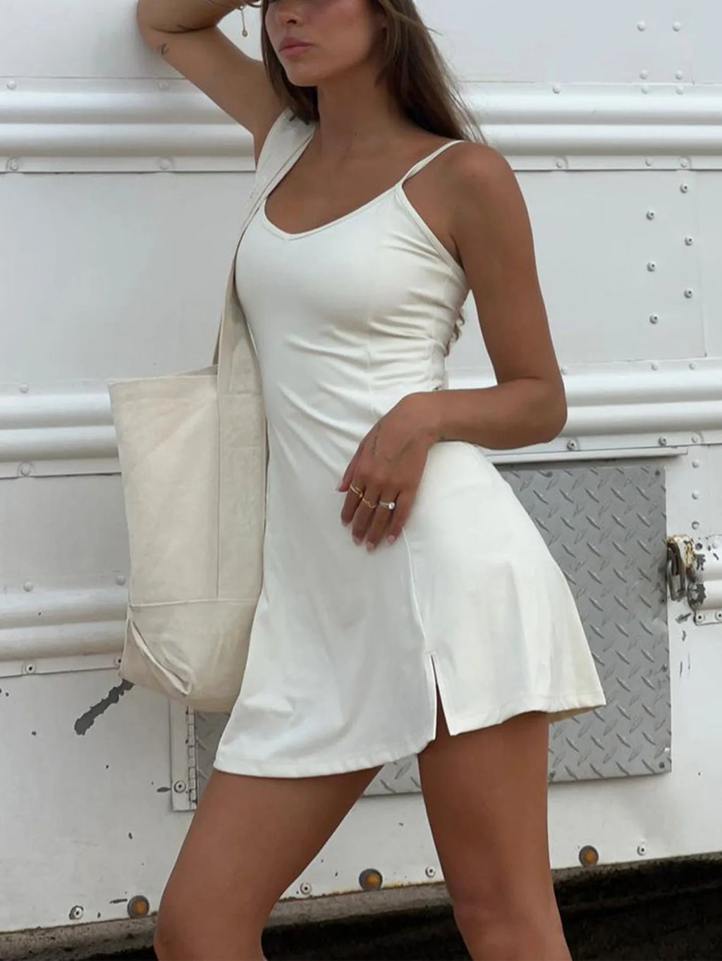 American Retro Women's Dress Fashion Solid Color Strap Mini Dress Sexy Pink Short Dress Lady Casual Streetwear Summer Clothing