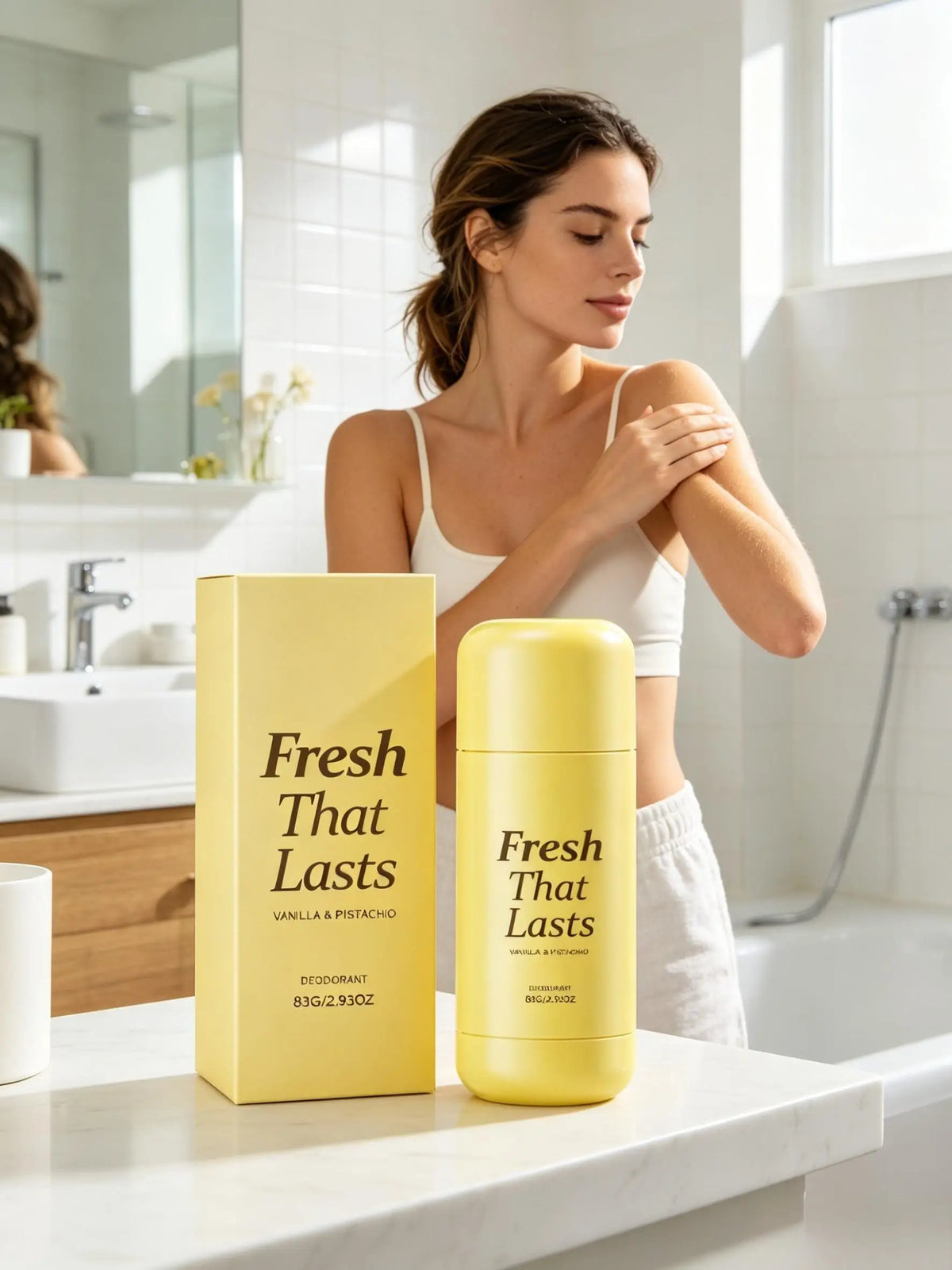 Vanilla Deodorant Stick Anti Odor Remover Refresh Moisturizing Skin Brightening Kojic Acid Turmeric Antiperspirant for Women 83g