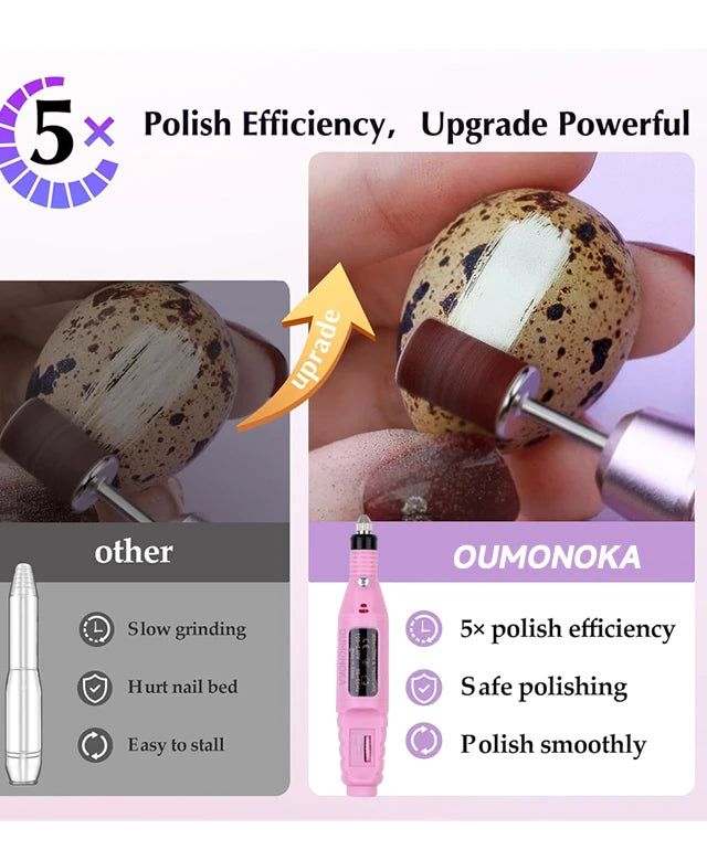 Professional Nail Drill Set Manicure Cutter Nail Equipment Nail Supplies Home Use Electric  Nail Drill Machine Nail Grinder