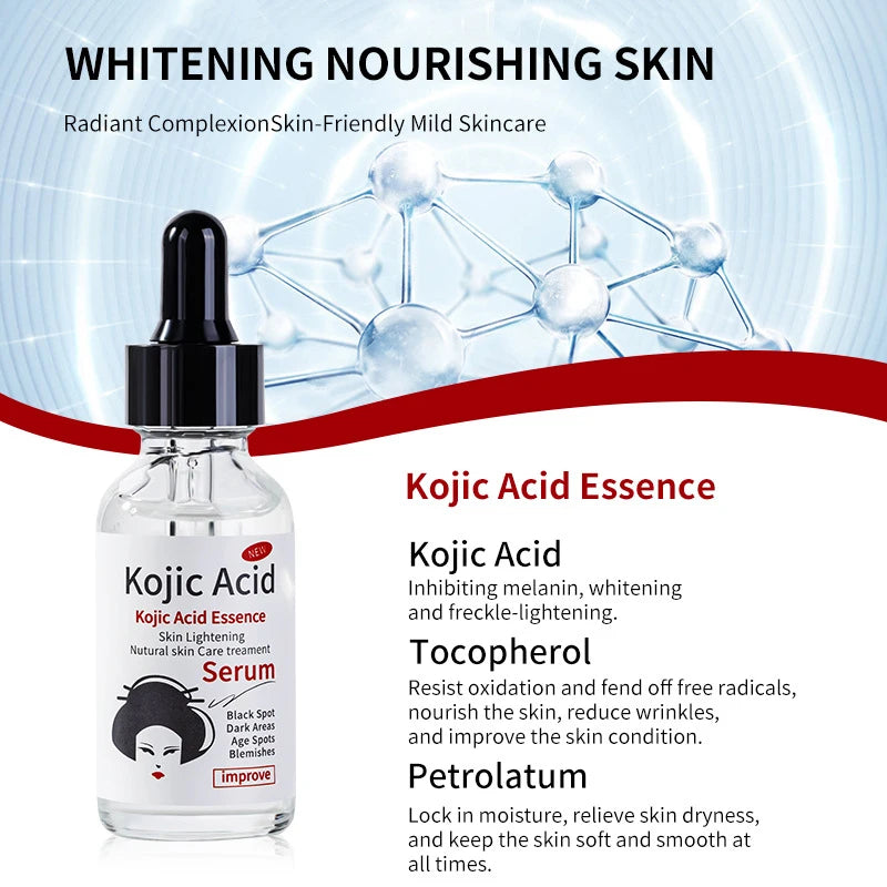 Korean Facial Serum With Collagen, Vitamin C & Kojic Acid Face Serum Lifting, Firming , Moisturizing, Soothing, Evens Skin Tone