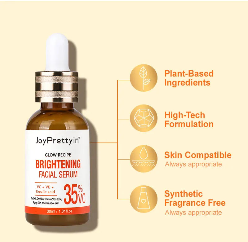 Vitamin C Face Serum Whitening Dark Spot Removal Hyaluronic Acid Facial Essence Skin Care Products 30ML