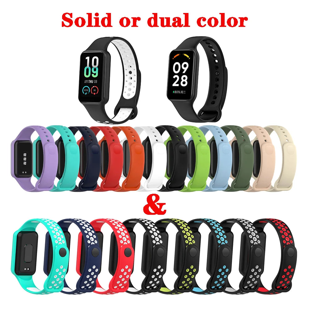 Silicone Strap For Xiaomi Redmi Band 2 Watchband Bracelet Replacement For Xiaomi Band 8 Active Wrist Strap Correa Accessories