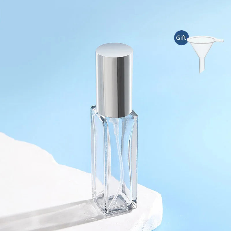 1/2Pcs Refillable Perfume Bottle Kit 10ML Mini Glass Perfume Containers with Funnel Leak-proof Atomizer Pump Bottle Toiletries
