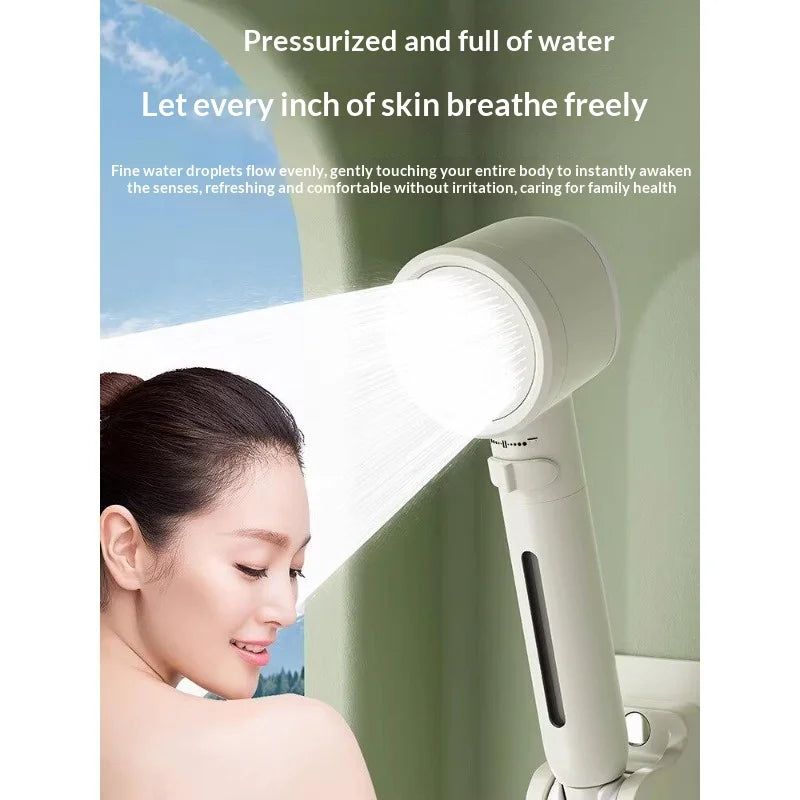 High Pressure Filter Shower Head, Dual Filtration Chlorine Removal Skin-Friendly