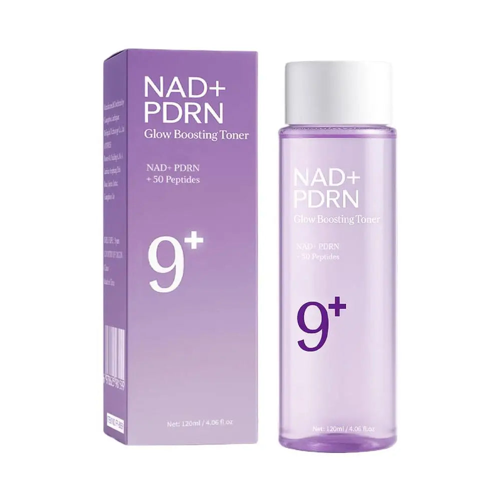 NAD+ Peptides Glow Boosting Toner + Firming Serum + No.9 Eye Cream - Korean Anti Wrinkle Brighten Dark Circles Skin Care