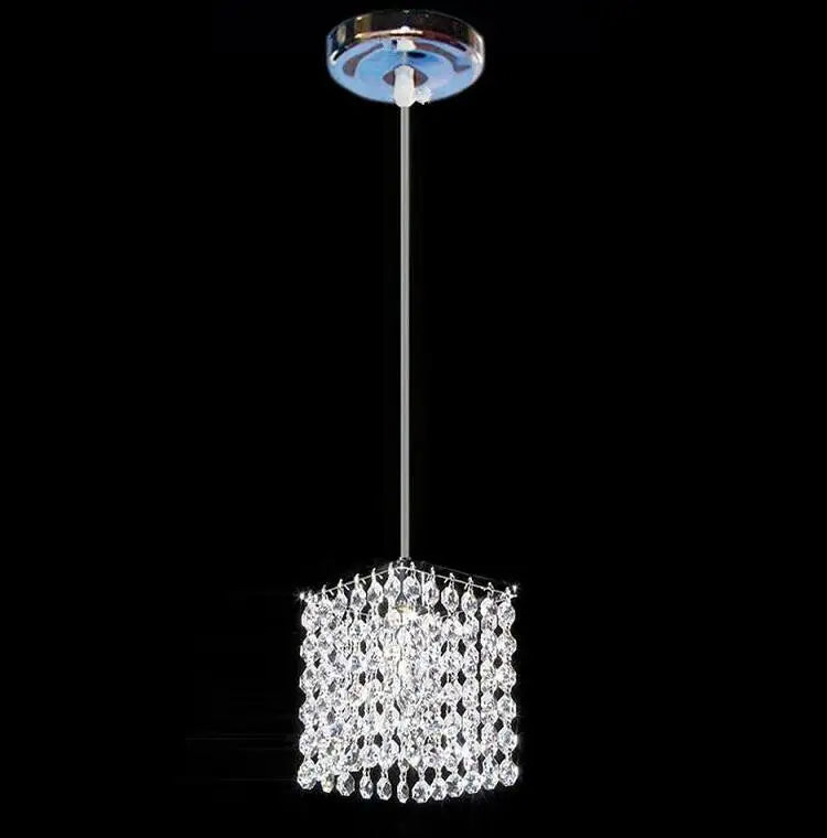 Modern simple iron crystal chandelier led lamp high quality LED lighting crystal chandeliers led E27 lustre pendant/droplight