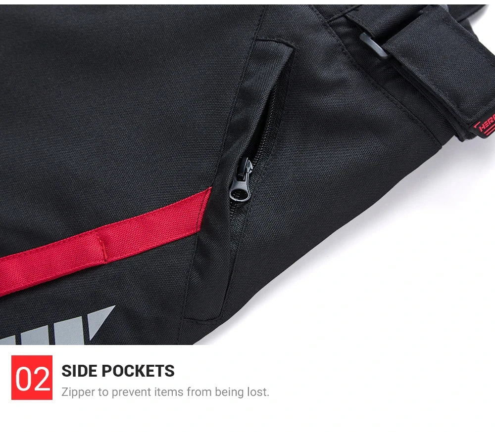 Men Motorcycle Jacket Waterproof Four Season Motorbike Overcoat Pants Reflective Riding Jackets Windproof Suits Removable Lining