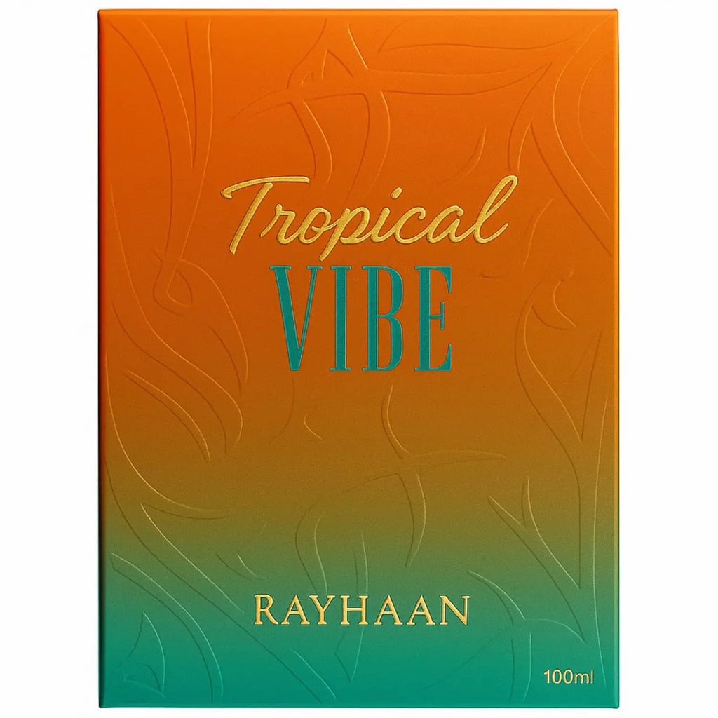 Rayhaan Tropical Vibe – Fruity, Floral, Fresh, Woody – Eau De Parfum Spray Long-Lasting Fragrance for Everyone, 3.4 Ounce / 100 ml