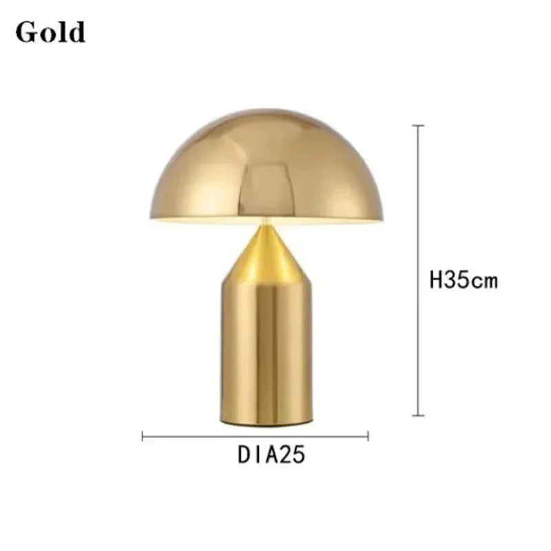 Oluce Atollo Lamp Modern Creative Mushroom Lamp for Bedroom Study Living Room Decoration Gold White Black Bedside Table Lamp