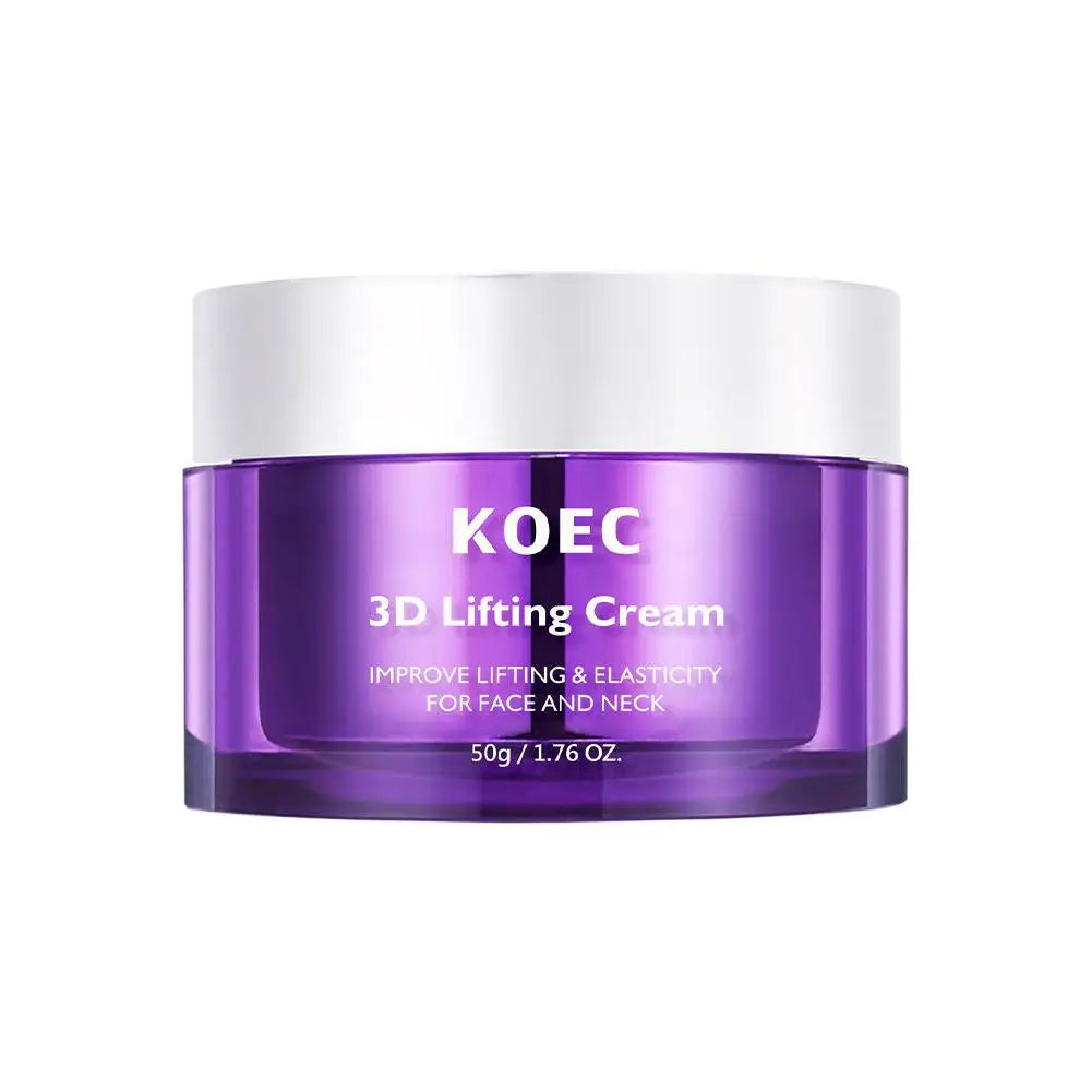 KOEC 3D Lifting Skincare Kit - Face Neck Lifting Cream Ampoule Essence Cream Mist Deep Hydration Firming Anti-Aging For Women