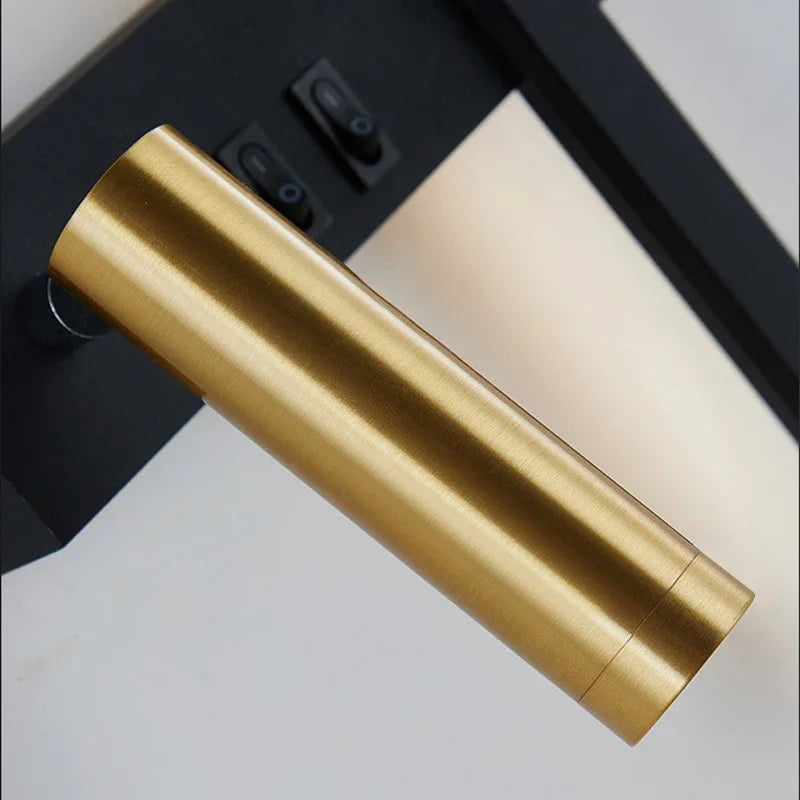 Reading and switching simple wall lamp bedroom bedside lamp Nordic 2023 master bedroom line background wall lamp