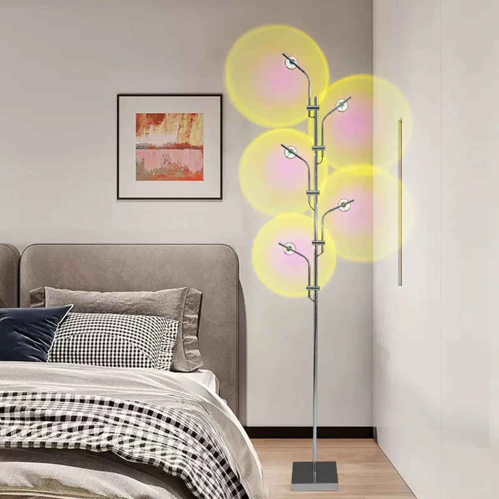 Sunset Lamp Rainbow Atmosphere Night Light Sunset Light For Bedroom Room Decoration Background Wall Sunset Floor Lamp