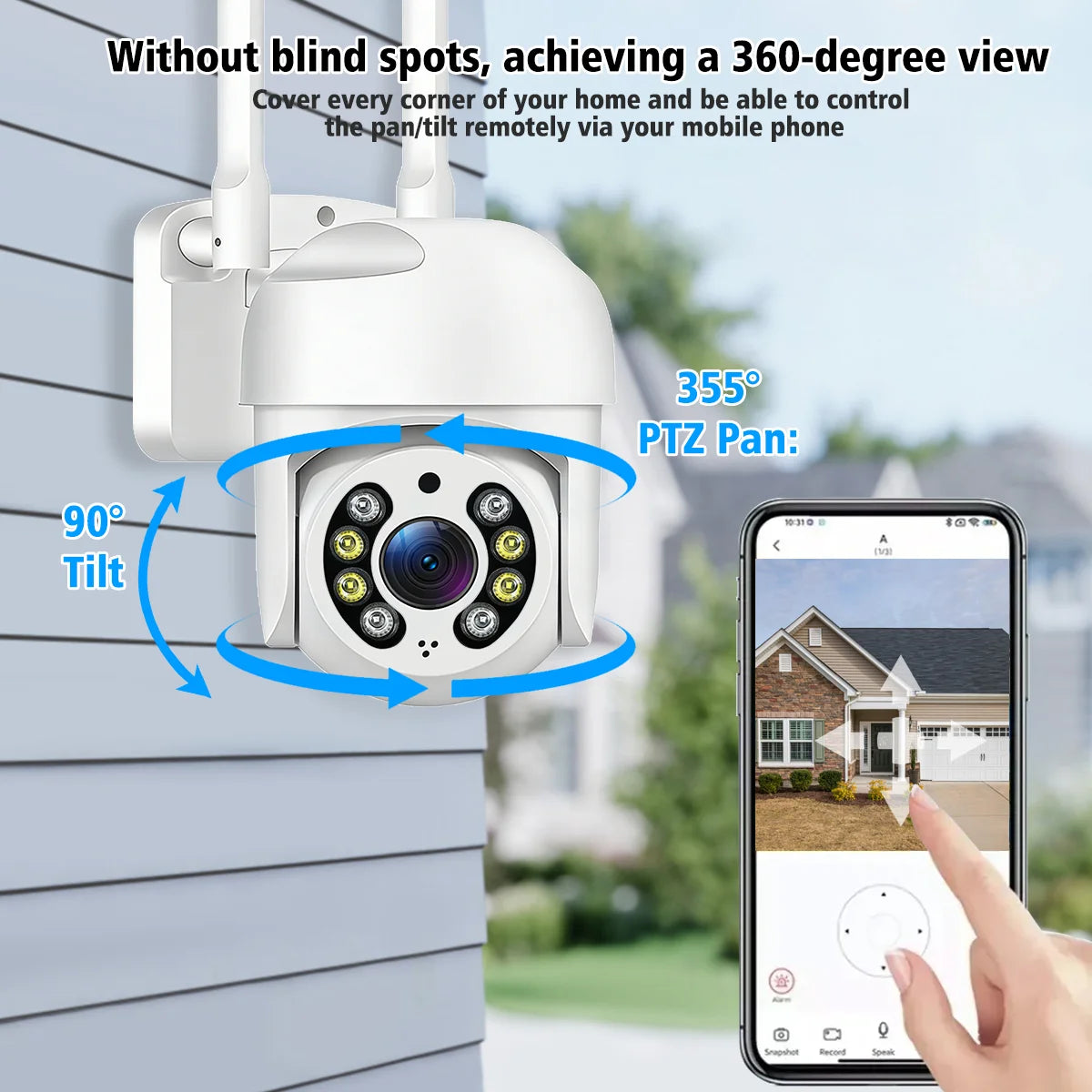 3MP 4K IP Camera 3MP Indoor Home Monitoring System Dual Audio Automatic Tracking Color Night Vision Outdoor Wireless Wifi Camera
