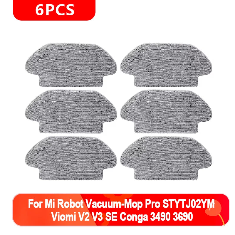 For Xiaomi Mi Robot Vacuum-Mop Pro STYTJ02YM Viomi V2 V3 SE Conga 3490 3690 Main Side Brush Hepa Filter Mop Parts accessories