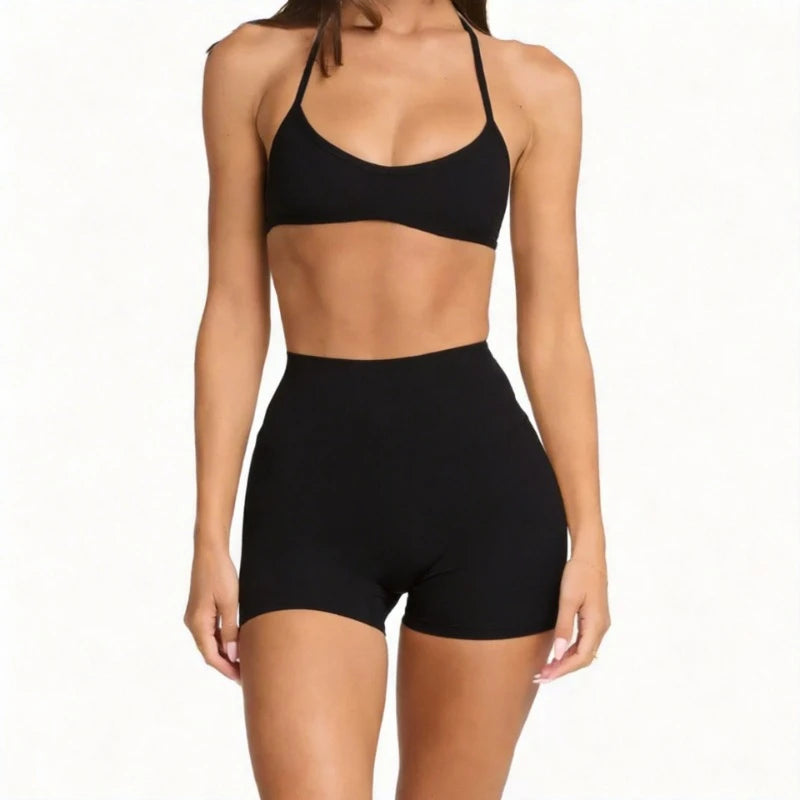 2PCS Yoga Suit Sports Set Gym Set Women Tracksuit Running Workout Clothes Halter Sports Bra Leggings Athletic Wear Yoga Clothing