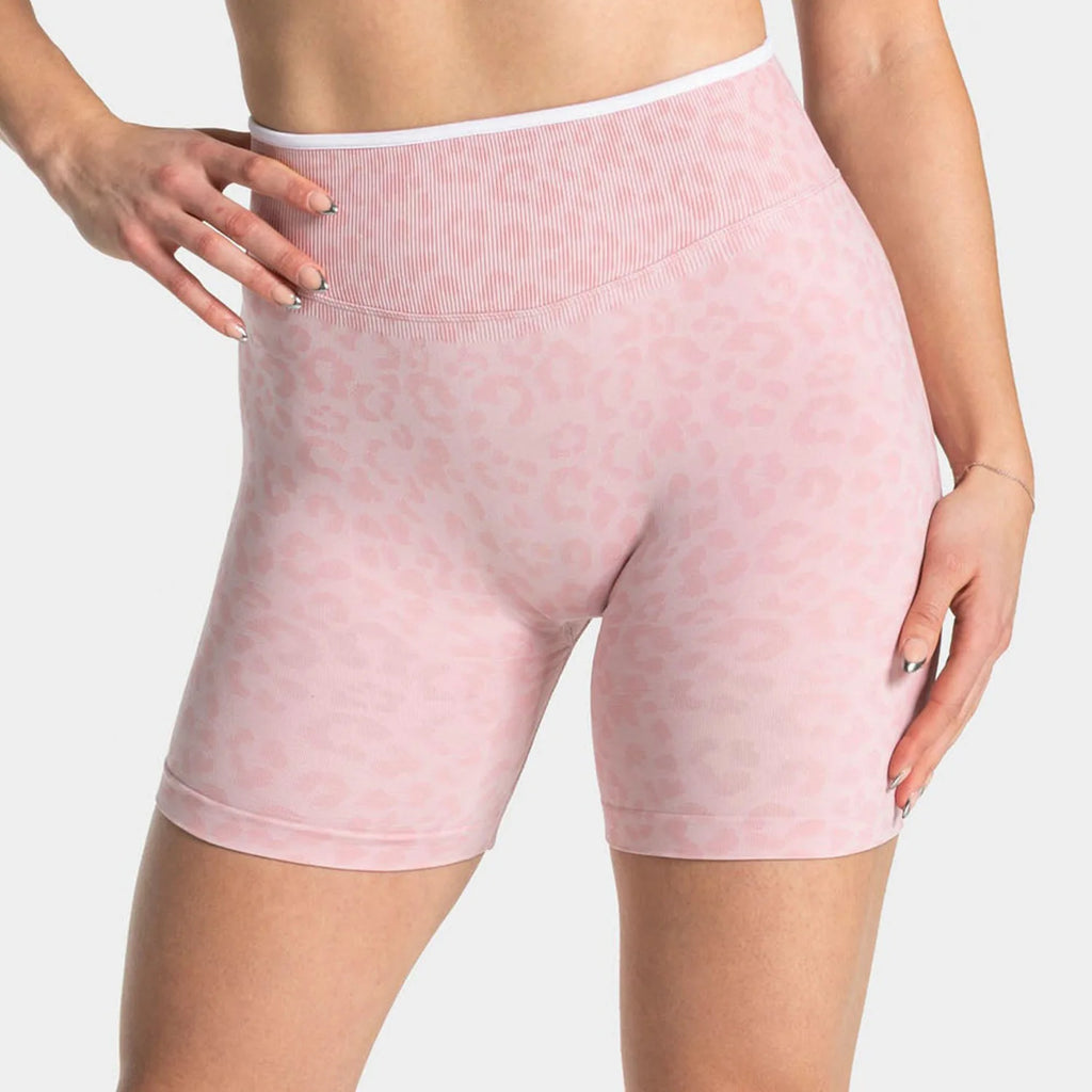 Women High Waist Leopard Print Yoga Shorts Tummy Control Butt Lifting Sports Shorts OuterWear Running Fitness Workout Yoga short