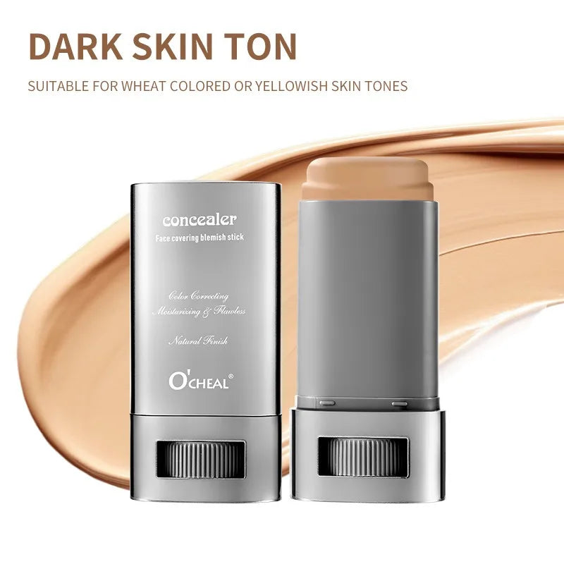 Matte Foundation Cream Stick Boosted Skin Tint Silky Texture Moisturizing Lasting Coverage Concealer Base Even Skin Tone Makeup