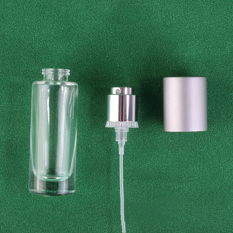 10/30pcs Empty 10/15/20/30ml Bayonet Perfume Bottles Clear Glass Spray Bottle With Crimp Sprayer Cosmetic Container Need A Tool
