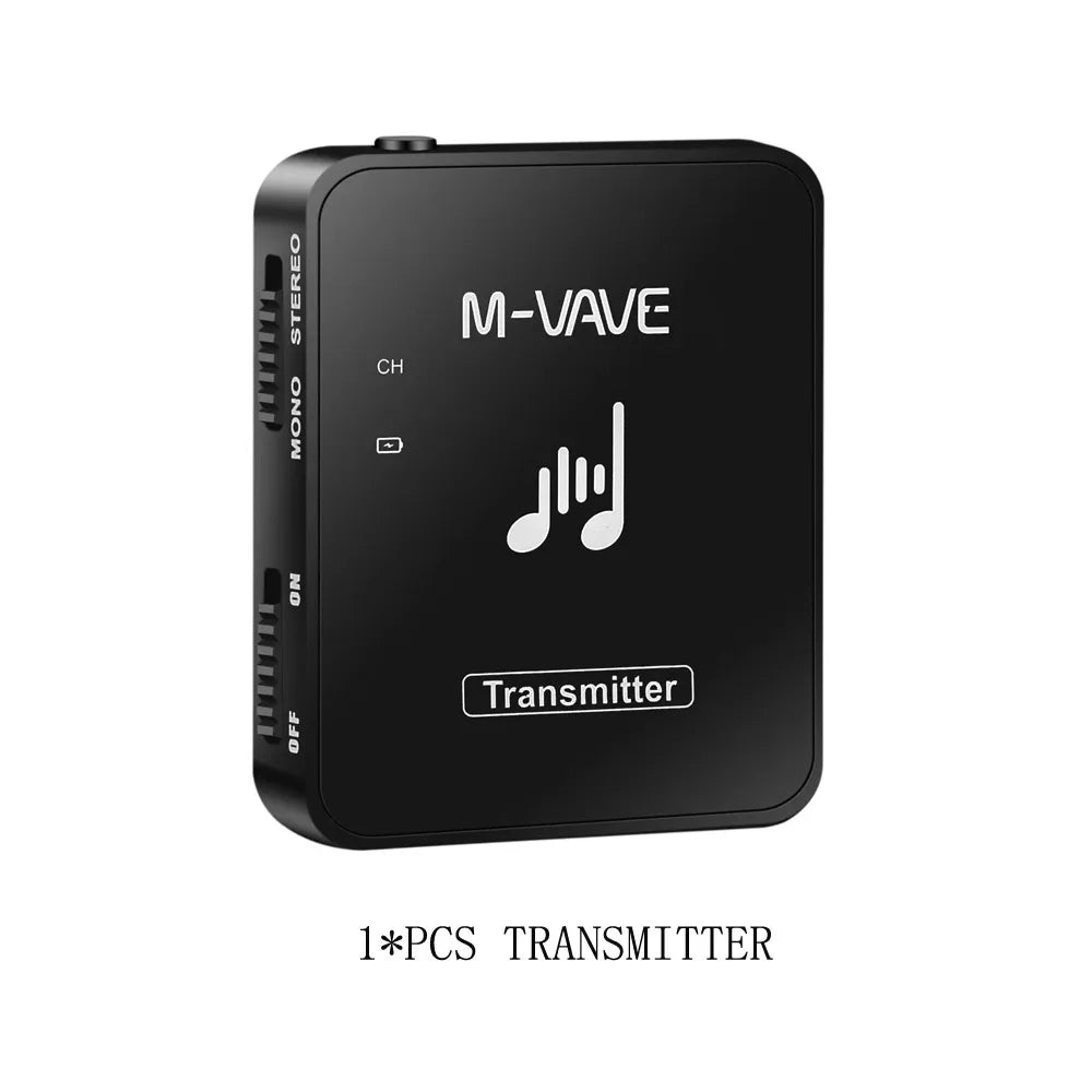 M-VAVE WP-10 2.4G Wireless In-Ear Monitor IEM System,Rechargeable Transmitter & Receiver with Volume Control/for Studio/Live