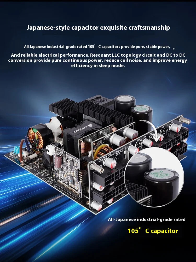 Hot Seiiling  PC Power  RM rated SHIFT850/1000/1200W desktop computer gold medal power supply