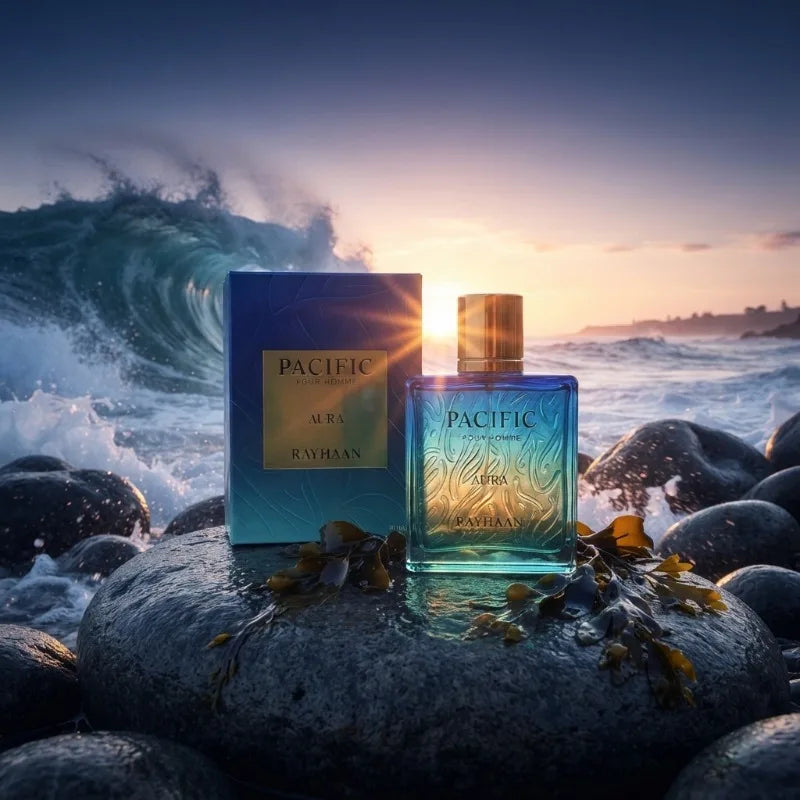 Rayhaan 100ML Unisex Arabian Perfume Eau De Parfum Long Lasting Fresh Fruity Aquatic Woody Musk Amber Luxury Fragrance Spray