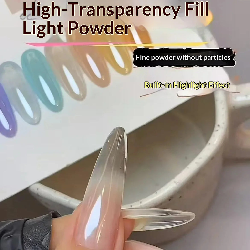0.1g/Bottlle Moonlight Pearl White Nail Powder Aurora Plating Mirror  Chrome Rubbing Dust Shimmer Nails Art Decorations Powders