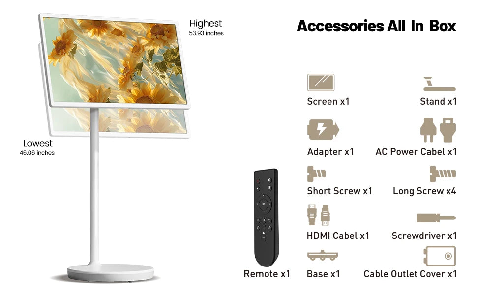 27 Inch Vertical Touch Screen Android Smart Monitor Wifi Wireless Digital Signage Display Tablet TV For Advertising Kiosk