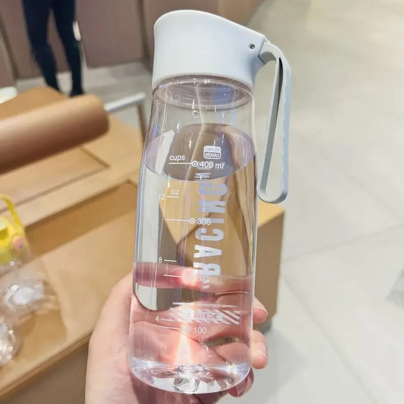 Portable Rope 550 650ml Plastic Clear Running Sports Water Bottle Cup Student Male Female Summer Handy Cup BPA Free