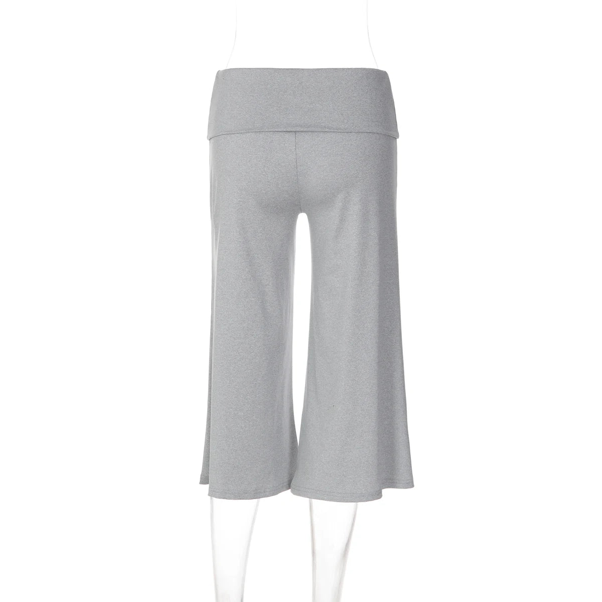 Dulzura Women'S Solid High Waist Slim Fit Calf-Length Pants Casual Versatile Flare Long Pants Party Club Street Summer Clothes