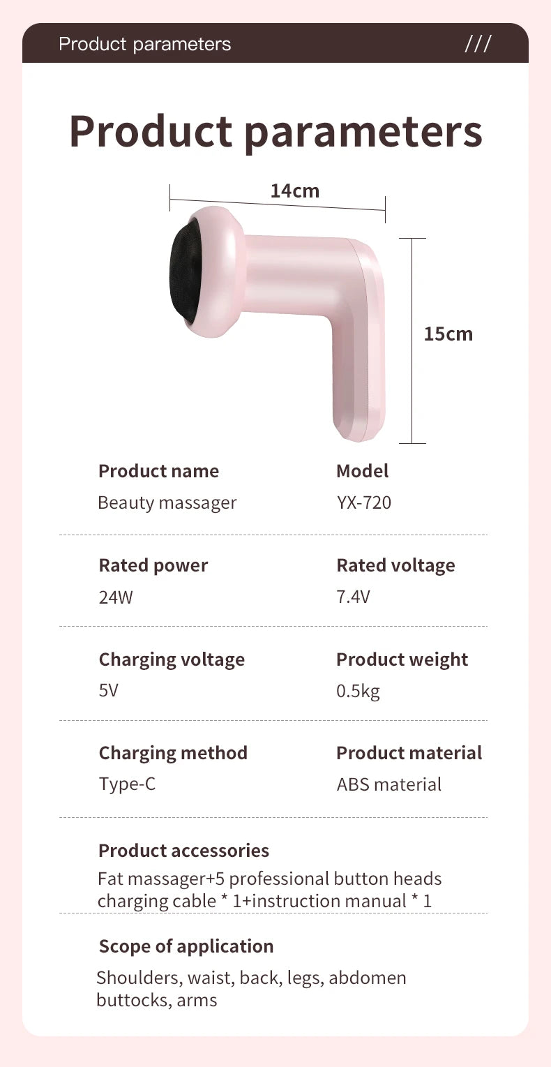 Cellulite Massager Body Sculpting Machine Electric Fat Burner Body Slimming Weight Loss Skin Lifting Beauty Body Shaping Device