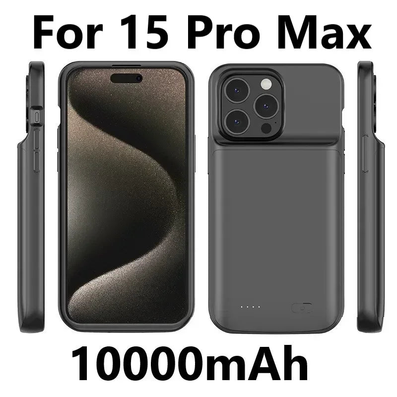 10000Mah  Battery Charger Case For iphone 14 Plus 15 Pro 12 Pro Max 11 Pro X XS XR XS Max 6 6S 7 8 Plus Battery Case Pow