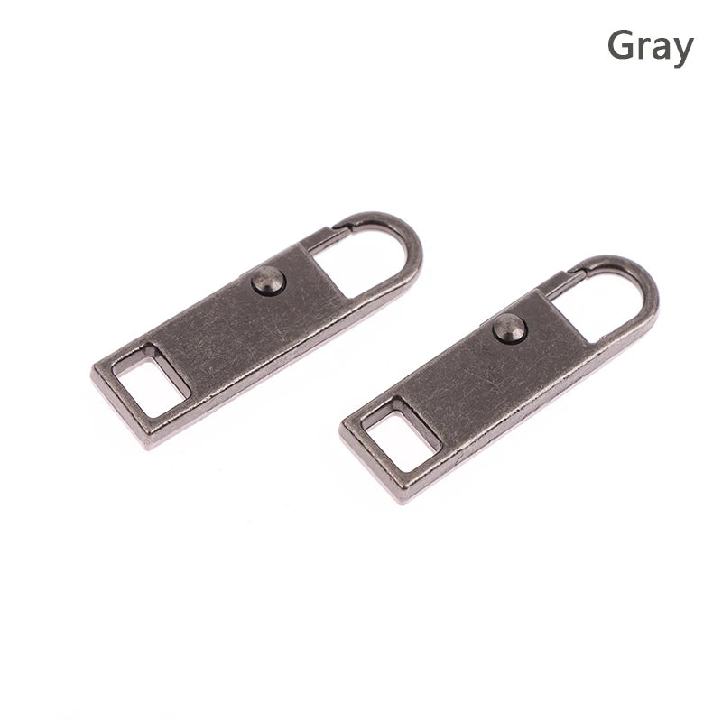 2Pcs Zipper Slider Puller Replacement Removable Zipper Head Luggage Schoolbag Coat Clothes Shoes Boots Metal Zipper Pendant Pull