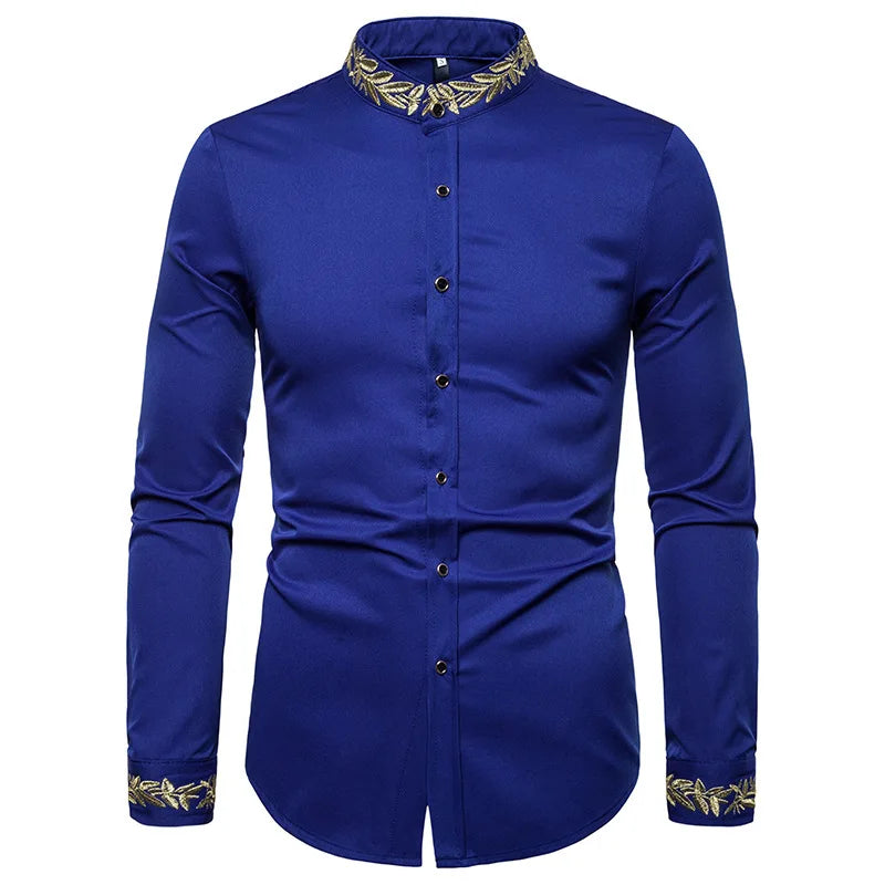 2026 Men's Summer Casual Long Sleeve Shirts Slim Fit Turn Down Collar Shirts Formal Office Business Shirts for Men Tops Big Size