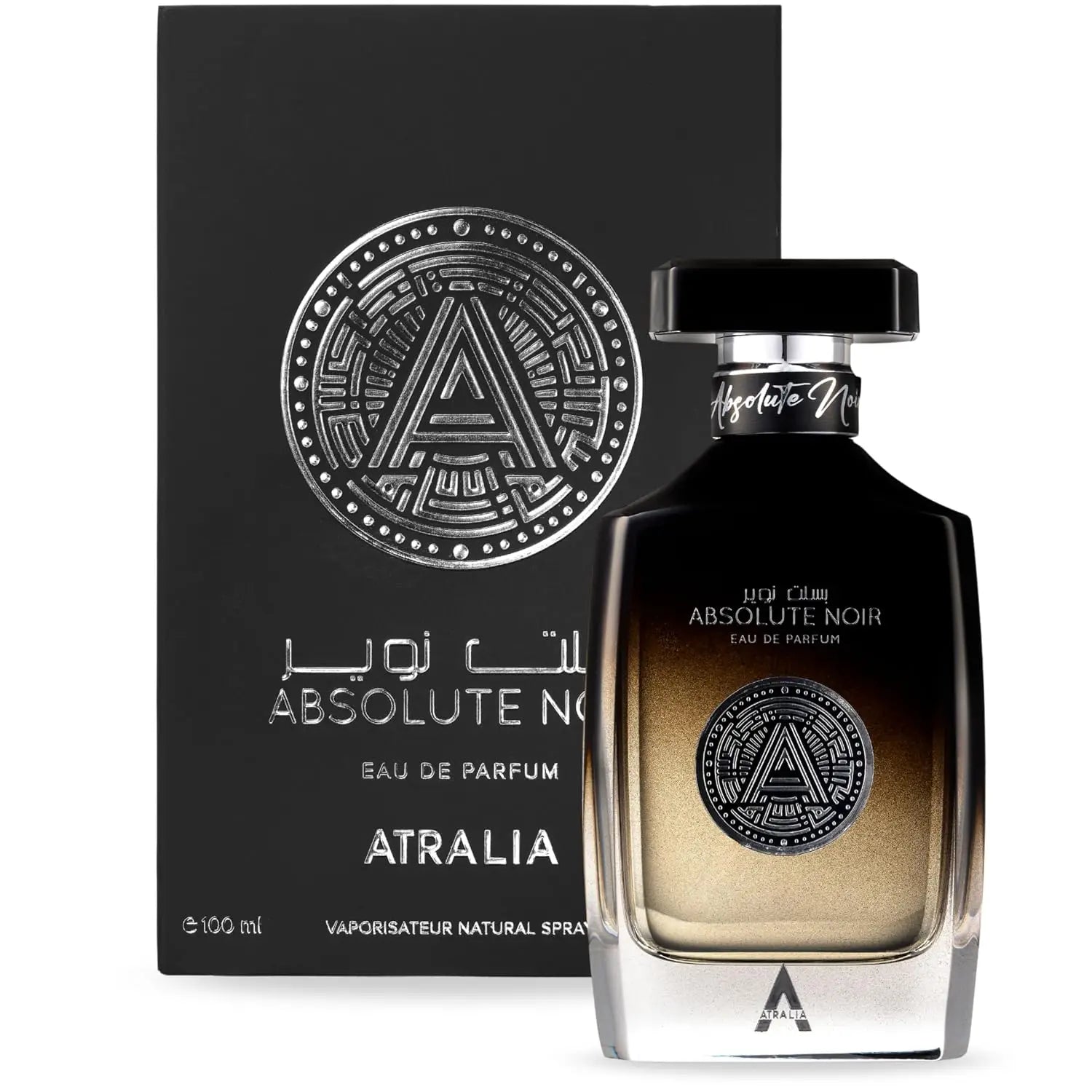 Atralia Absolute Noir Eau De Parfum 100ml, Luxurious Men Perfume, Long Lasting Woody Fragrance, Premium Gift for Him