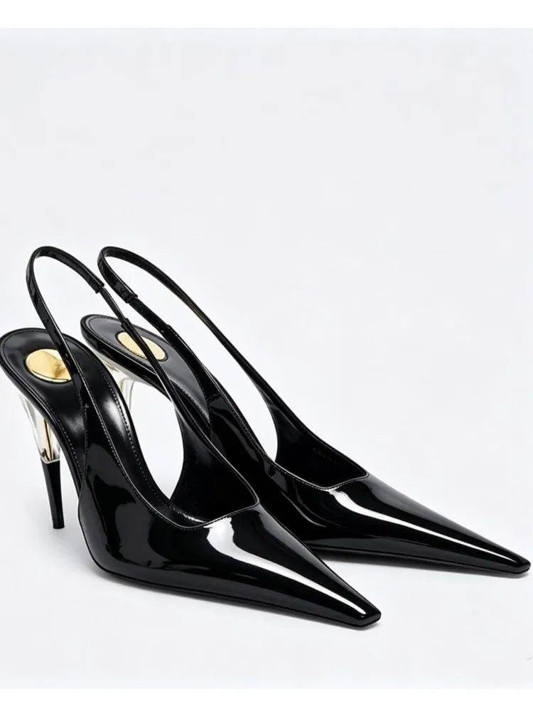 Ladies' Summer New High Heel Pointed Sandals Fashion Small Square Party Wedding Ladies' High Heel Sandals