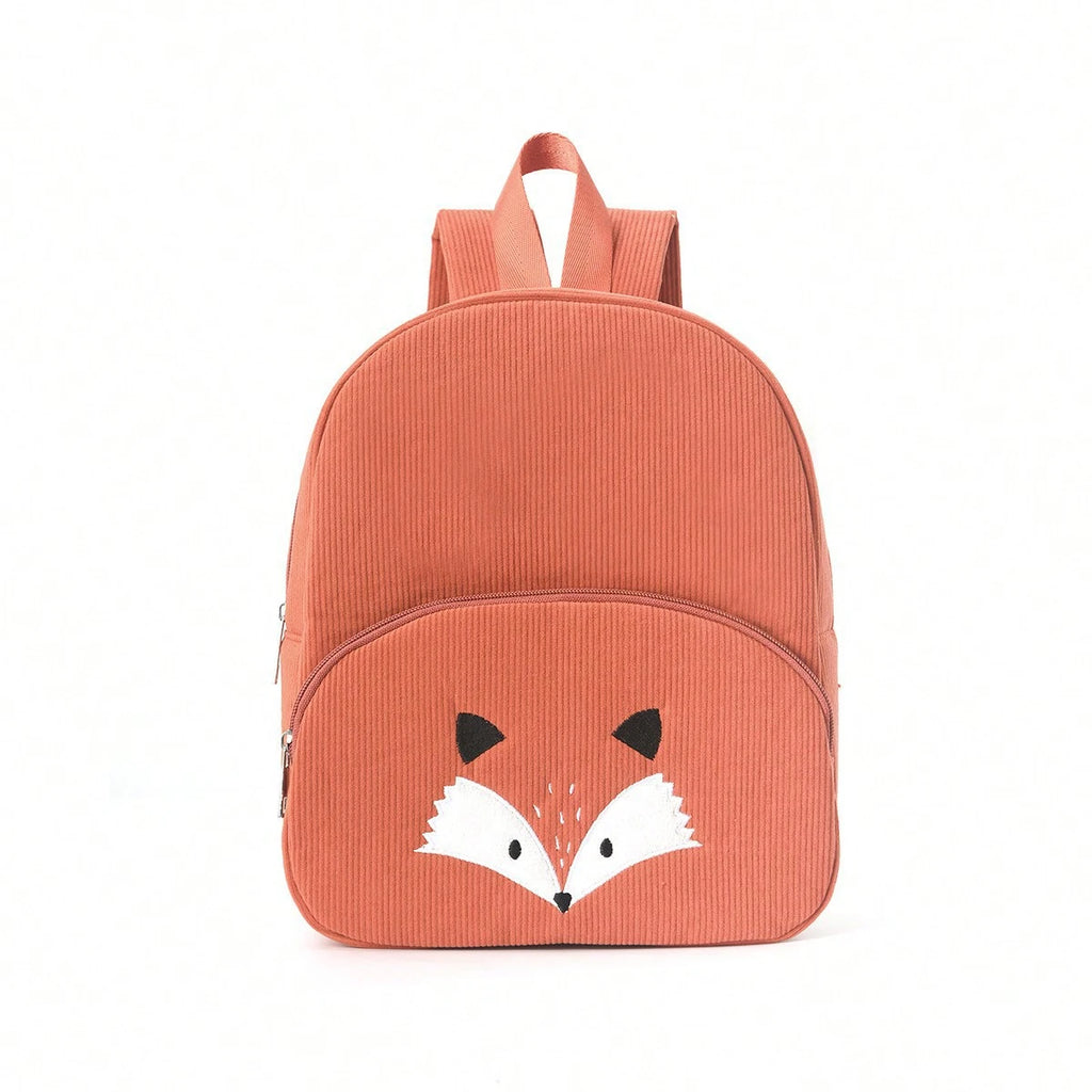 Personalized Name Embroidered Kids Backpack Pastel Corduroy Toddler Bag Soft Ribbed Fabric School Pack Cute Kindergarten Gift