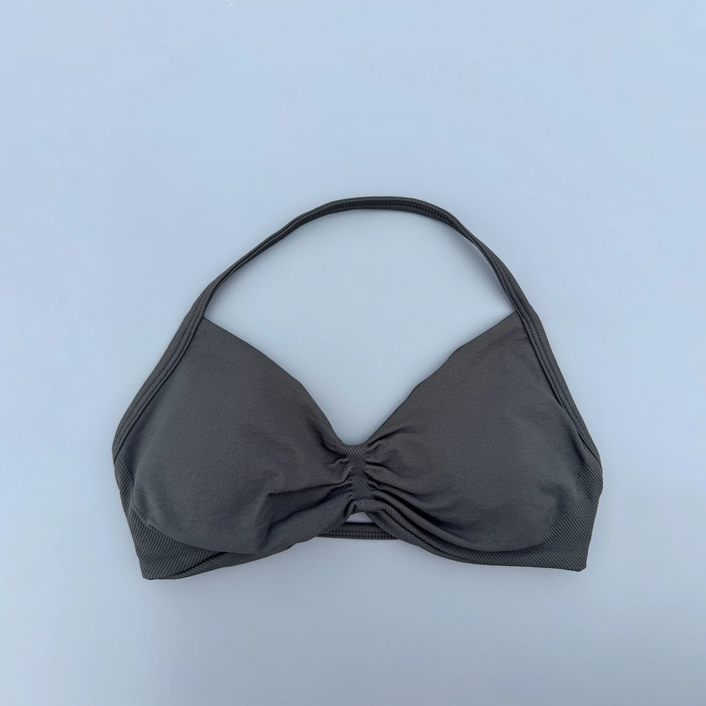 Sports Strappy Bra Yoga Underwear Women Gym Crop Top Running Exercise Backless Bra Support ActiveWear Fitness Workout Halter