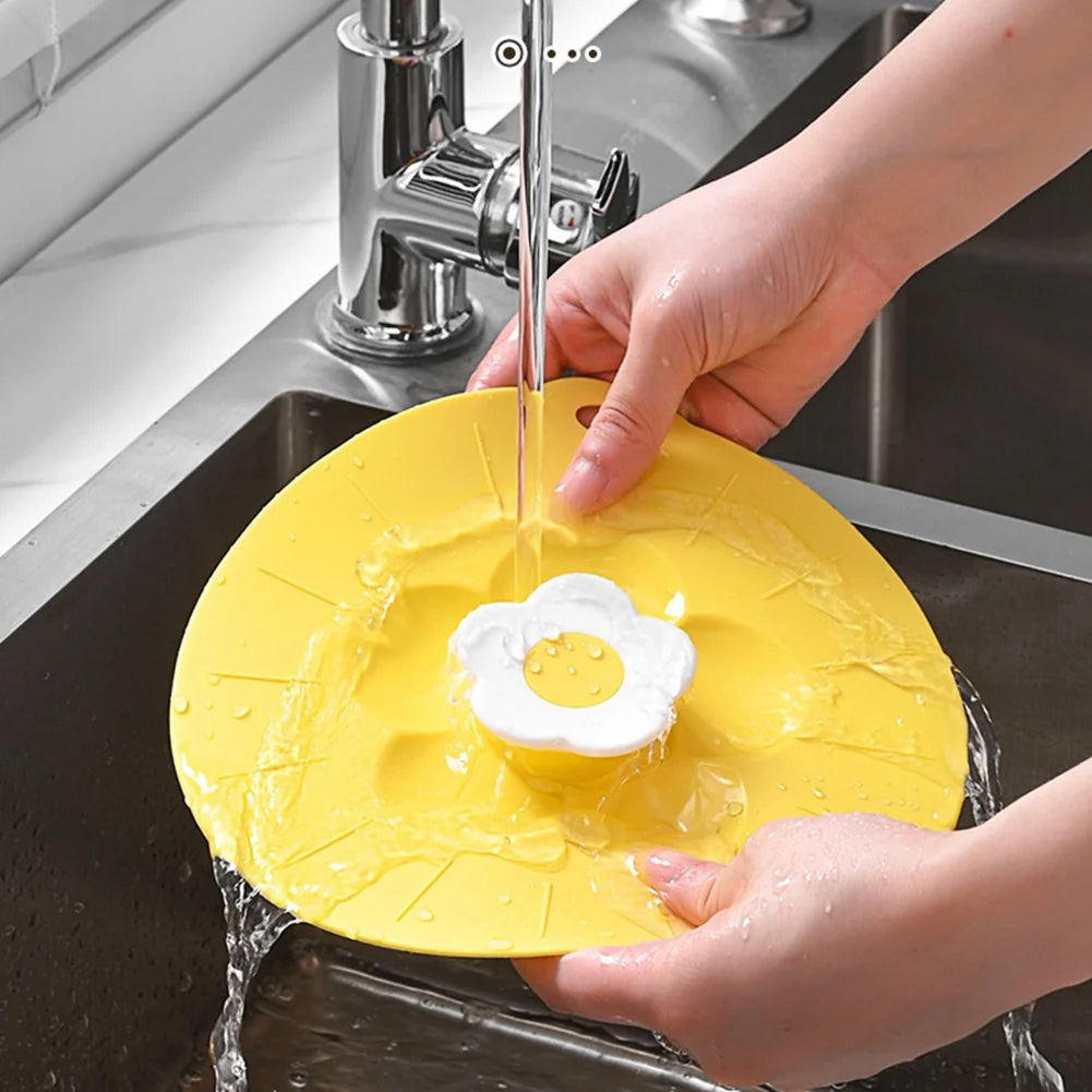 Silicone Flower Shape Handle Food Wrap Microwave Bowl Cover Dustproof Fresh Keeping Cooking Pot Pan Lid Reusable Kitchen Gadgets