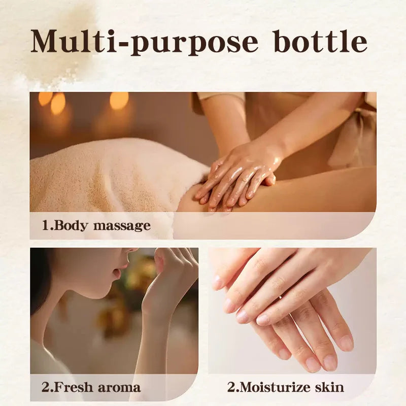Lavender Ginger Herbal Massage Oil 100ml - Coconut Chamomile Infused, Hair Care & Full Body Massage, Relaxing Meridian Oil, Natu