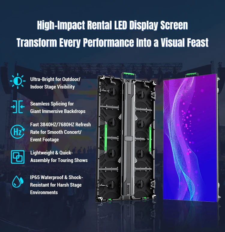 P3.91 IP65 Quick Setup LED Video Wall Multi-Scene Mall Rental Advertising Panel Screen