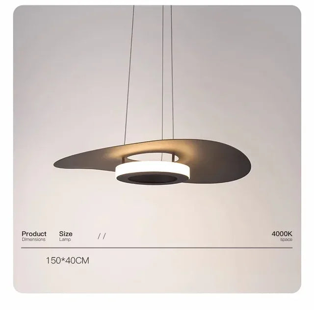 Modern Simple Black White LED creative chandelier Lighting,Suspension Home Decor Indoor Nordic Fixtures for Living Room Aisle