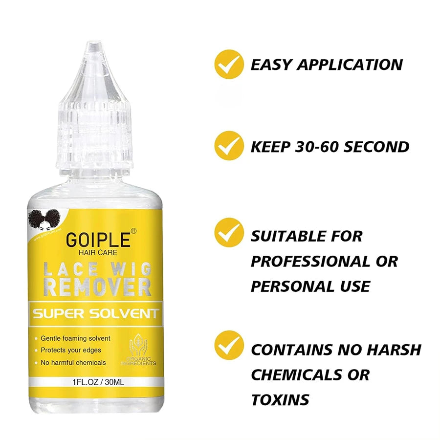 GOIPLE Waterproof Lace Glue Kit Melting Spray Holding Spray Wig Adhesive Remover HD Wig Caps for Natural Hairline Install